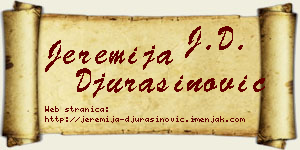 Jeremija Đurašinović vizit kartica